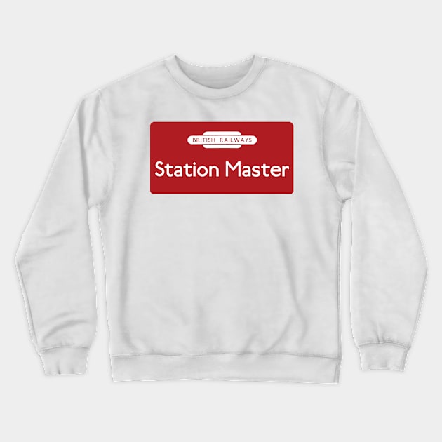 BR Station Master sign Crewneck Sweatshirt by Random Railways